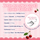 Informational graphic explaining No Glue Rosea Lower Lashes and their key features