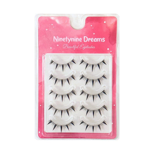 5 Pairs Cat Ear Lashes with a bold and flared design, featuring 9-14mm length and a soft, flexible band for a feline-inspired, dramatic look