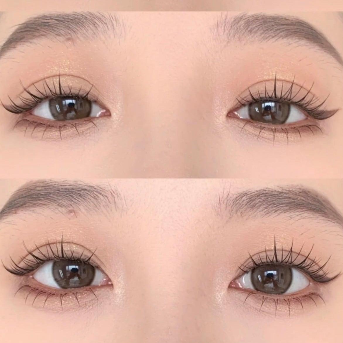 Model wearing 5 Pairs Natural False Lashes, showcasing their lightweight, natural design with an 8-12mm length for an effortless, everyday look